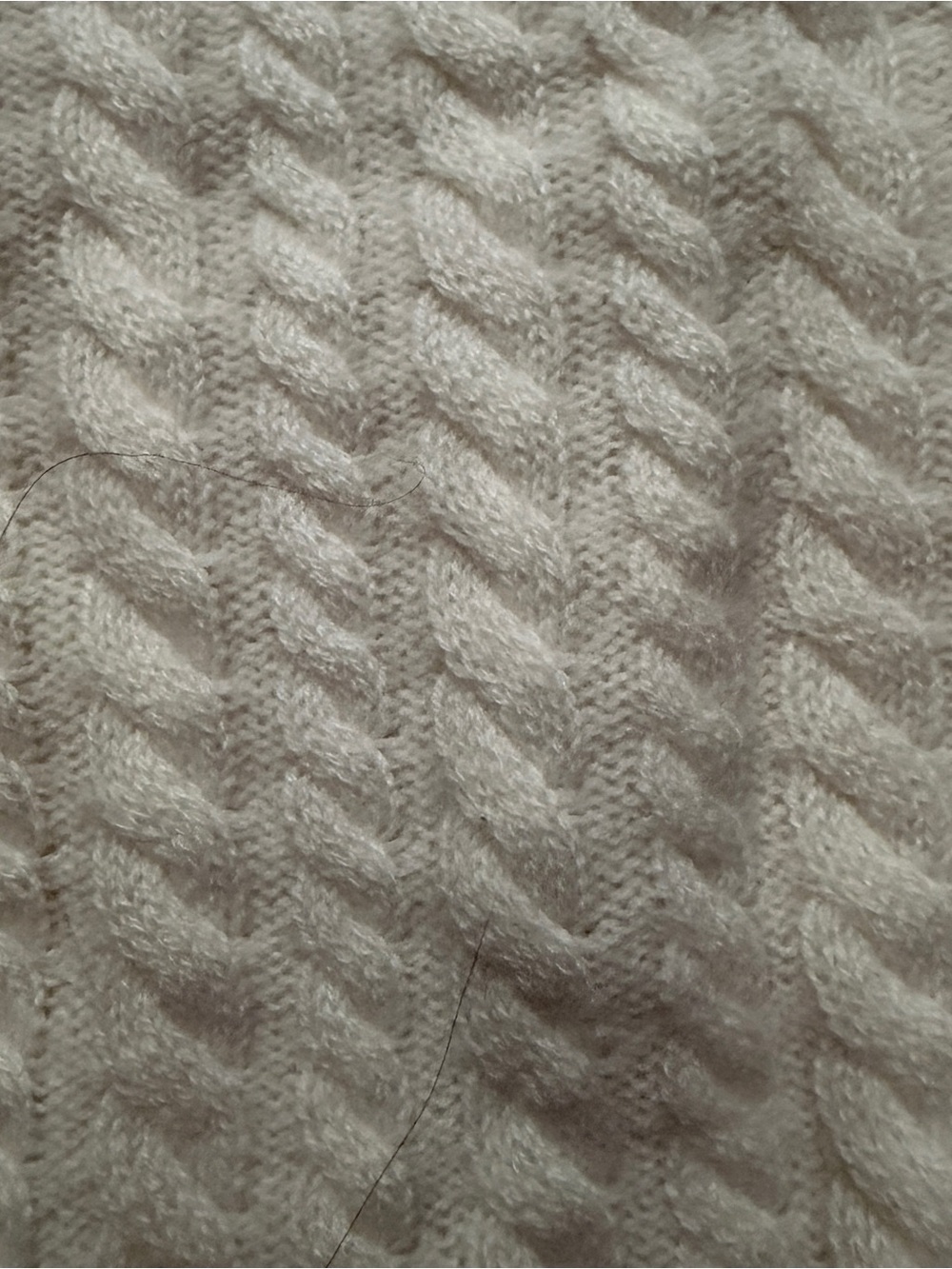 $228 J. Crew ๐ฏ Cashmere Shrunken Cable Knit Crewneck Sweater, Ivory, M Medium - Picture 8 of 8